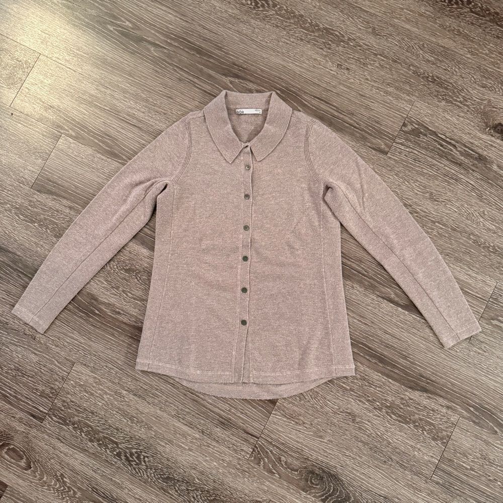 QOR Women’s Merino Wool Button Up Polo Sweater